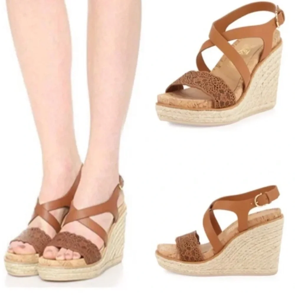 Salvatore Ferragamo Gioela Wedge Espadrille Sandal in Palissandro Calf - Picture 13 of 13
